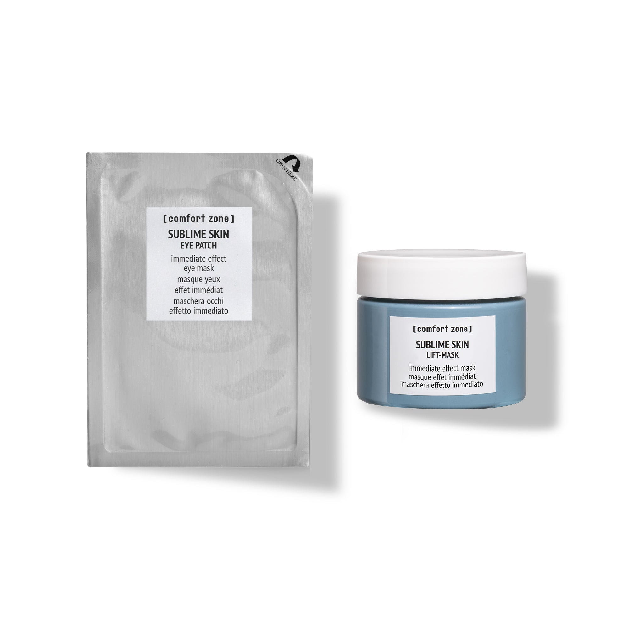 Comfort Zone: SET IMMEDIATE LIFTING DUO FIRMING EYE PATCHES &amp; FACE MASK-
